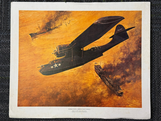 "Black Cat" PBY Catalina Vintage Poster | J.B. Deneen (12 of 500 signed)