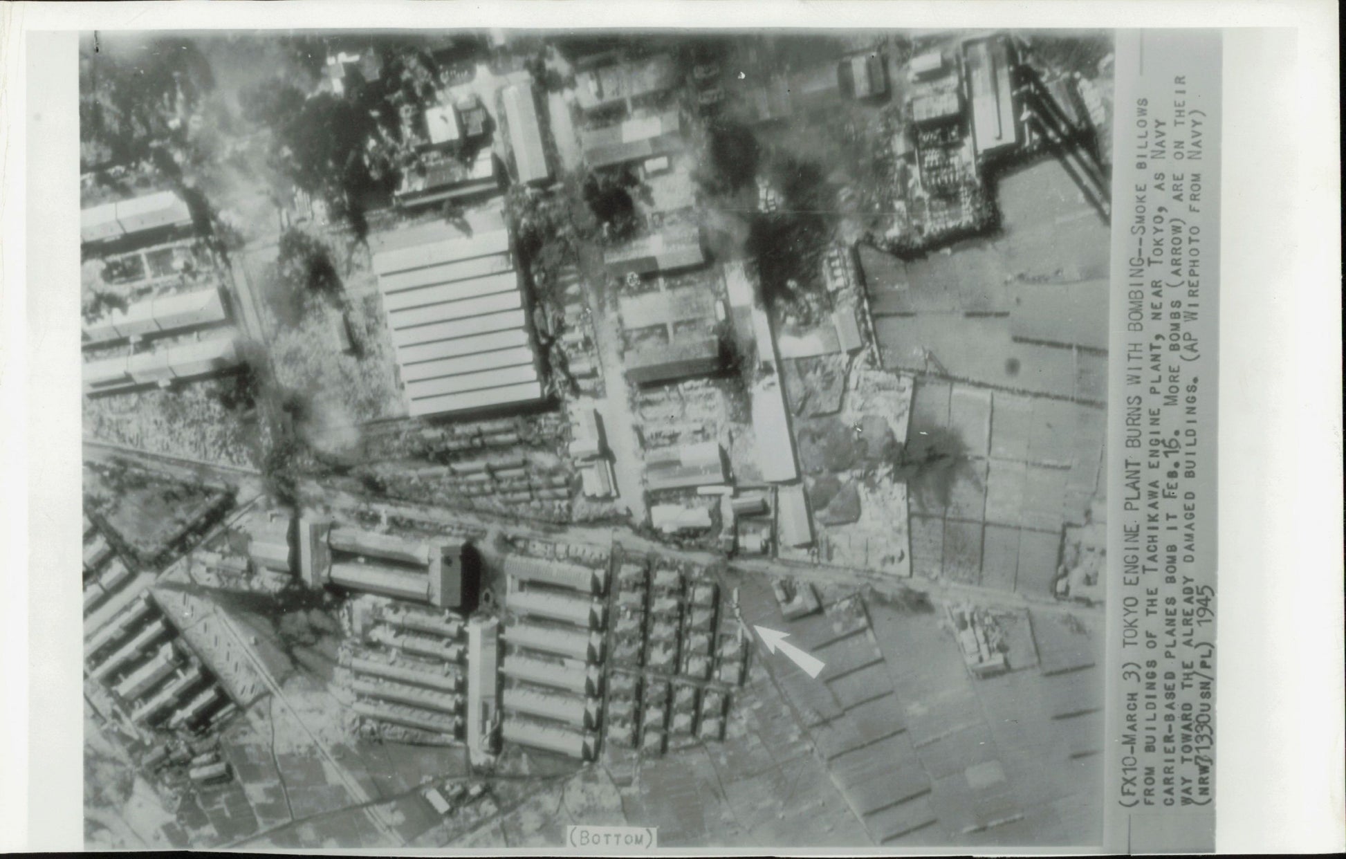 Aerial Photos of Pacific Theater WWII (1945) (11 Vintage Oversized Photos) Air Force Bomb bombing bombs Japan Military oversize Oversized WW2 WWII