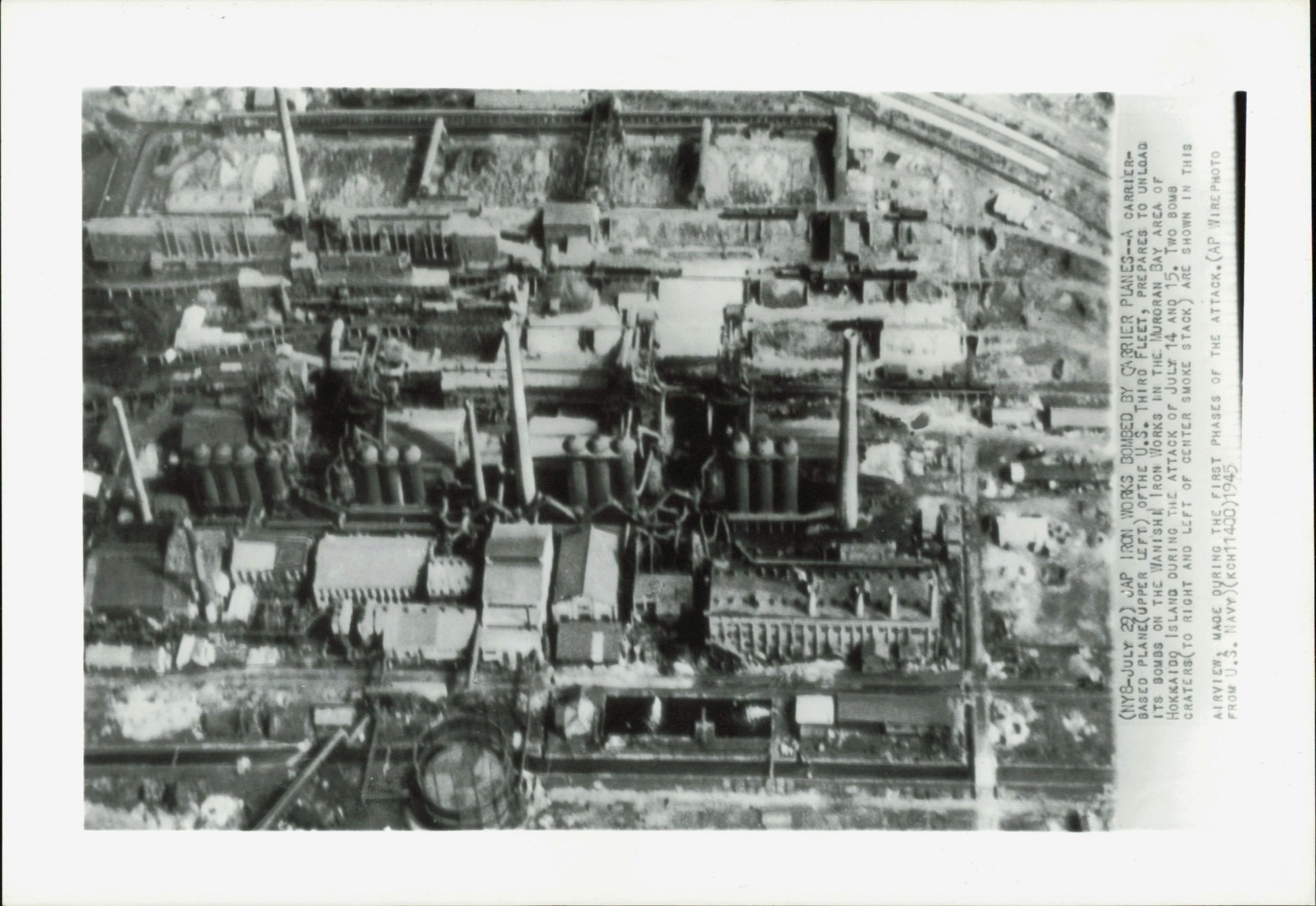 Aerial Photos of Pacific Theater WWII (1945) (11 Vintage Oversized Photos) Air Force Bomb bombing bombs Japan Military oversize Oversized WW2 WWII