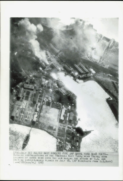 Aerial Photos of Pacific Theater WWII (1945) (11 Vintage Oversized Photos) Air Force Bomb bombing bombs Japan Military oversize Oversized WW2 WWII