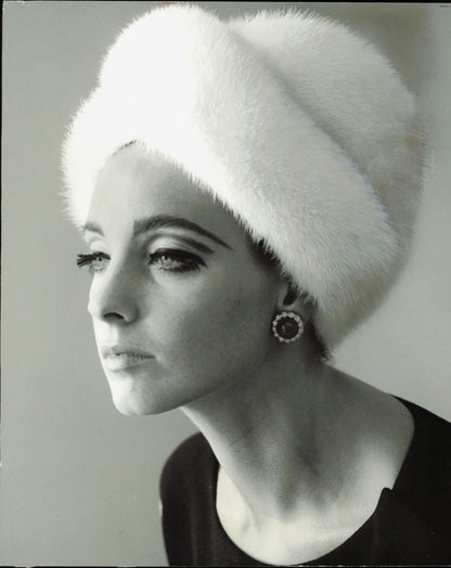 Headwear Fashion Collection (1960s) (4 Vintage Oversize Prints) 1960s Fashion
