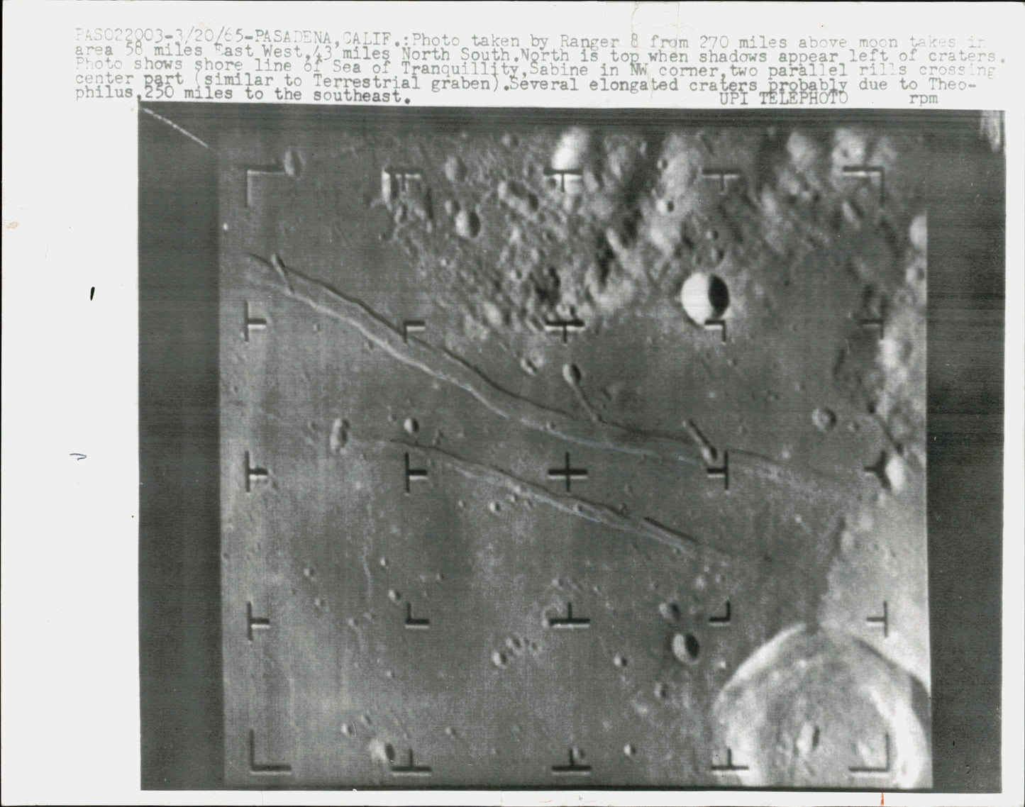 Oversized Moon Imagery Collection (1964-1966) (7 vintage prints)