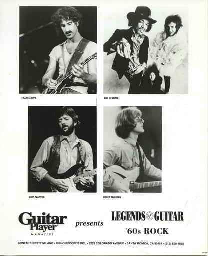 Eric Clapton Press Photographs (6 vintage photographs) Eric Clapton Frank Zappa Jimi Hendrix Music Roger McGuinn