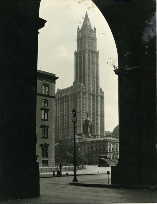 Woolworth Building collection (c. 1928) (2 vintage prints) Architecture Municipal Building New York New York City NYC Woolworth Building