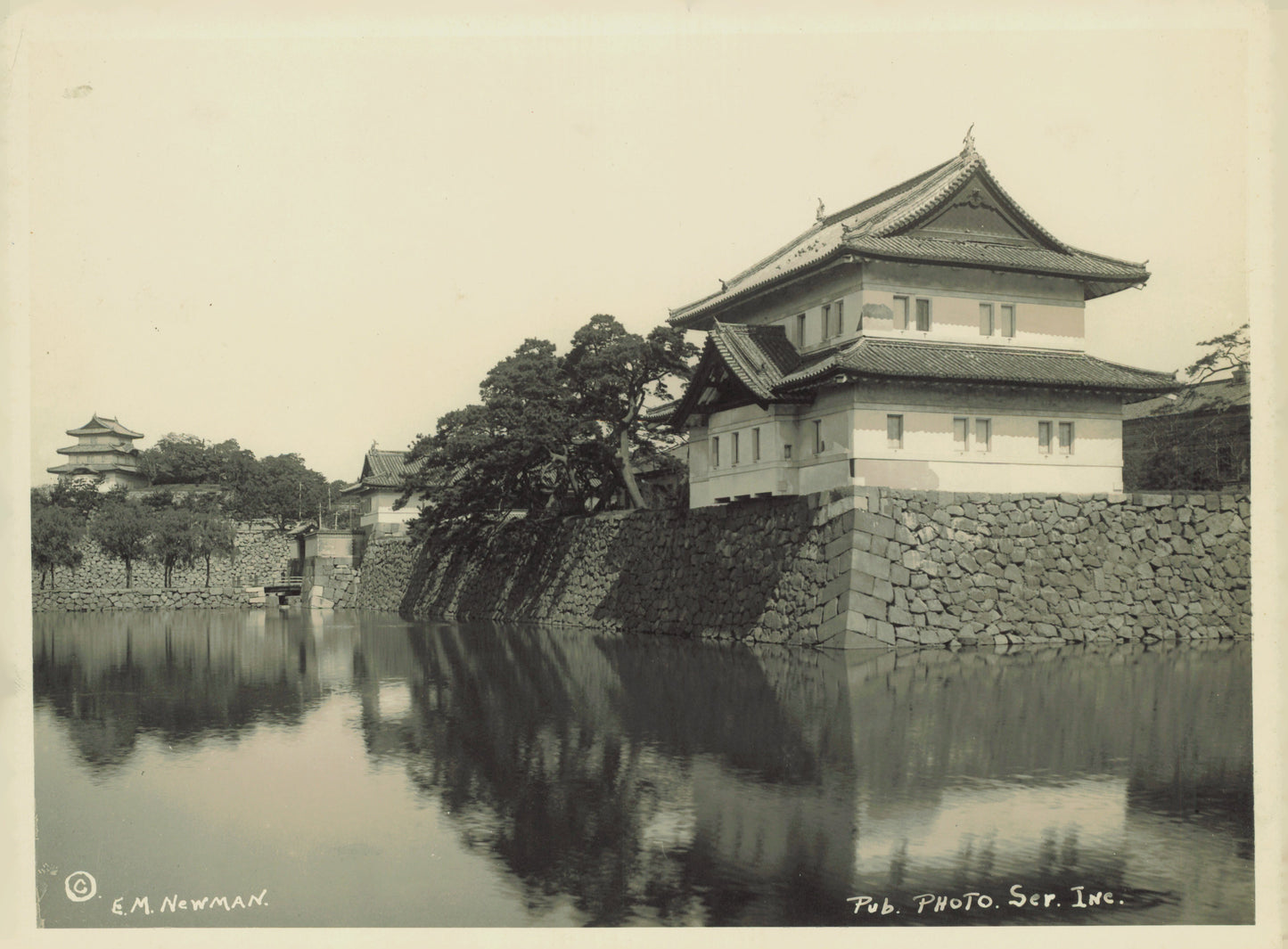 Japan Travel Collection by E M Newman (1920s) (23 Vintage Prints) Buddhism Buddhist Fishing Japan Kimono Landscape Nature Photographer Stamped Temple