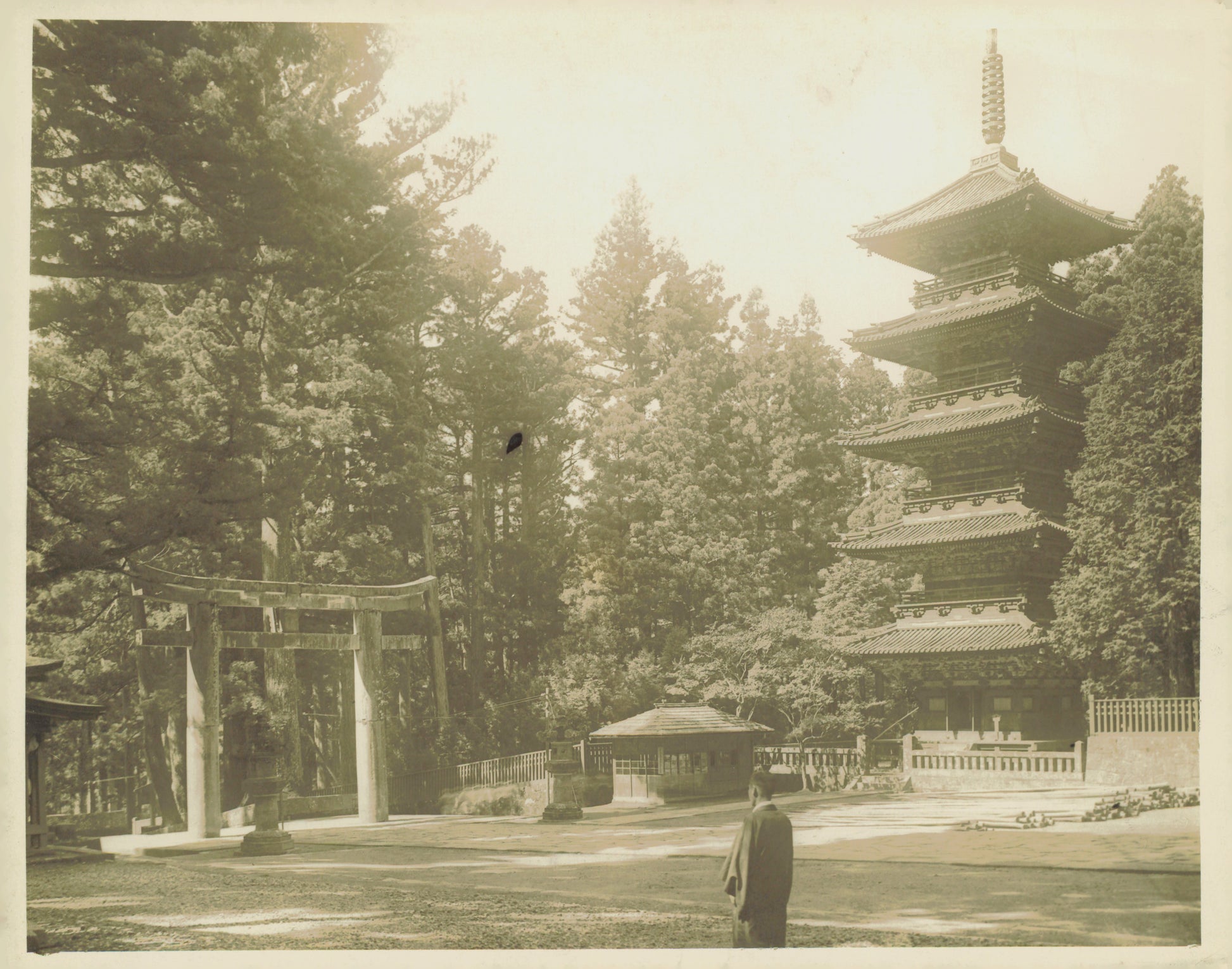 Japan Travel Collection by E M Newman (1920s) (23 Vintage Prints) Buddhism Buddhist Fishing Japan Kimono Landscape Nature Photographer Stamped Temple