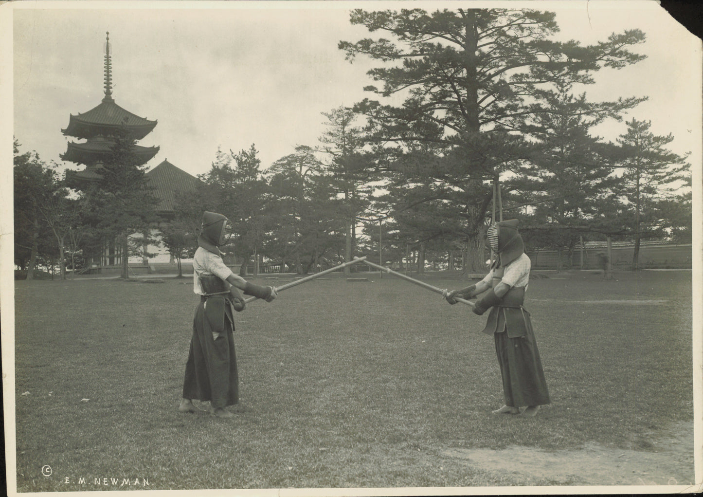 Japan Travel Collection by E M Newman (1920s) (23 Vintage Prints) Buddhism Buddhist Fishing Japan Kimono Landscape Nature Photographer Stamped Temple