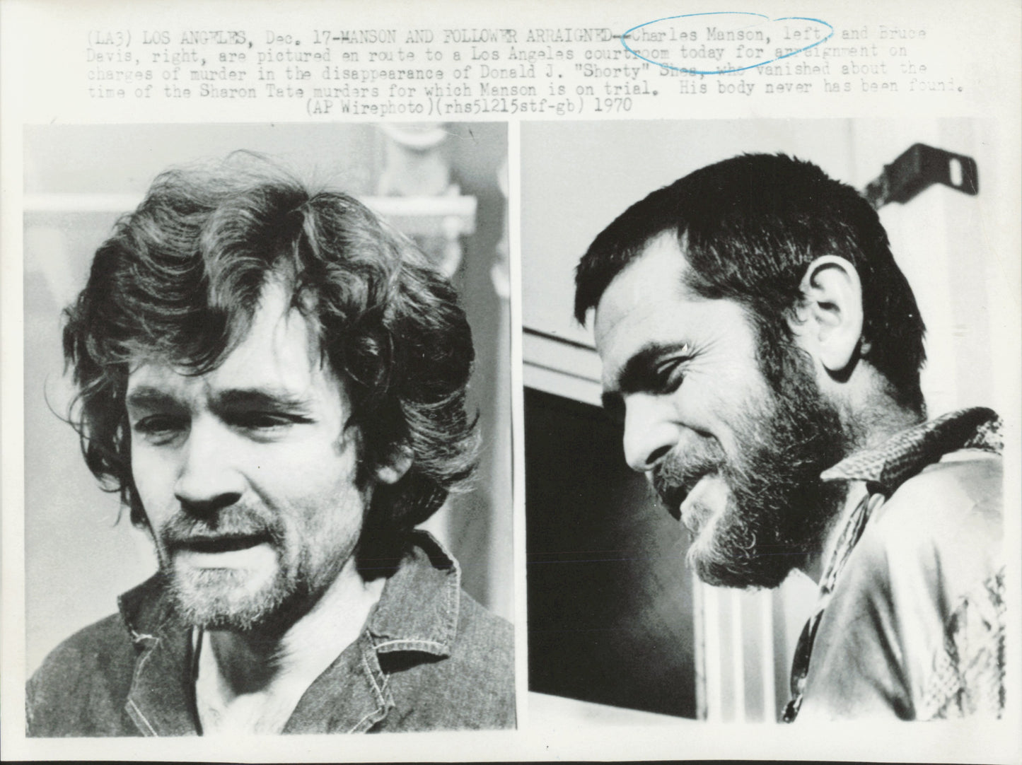 Large Charles Manson Press Photo File (135 vintage prints) Courtroom Crime murder Trial