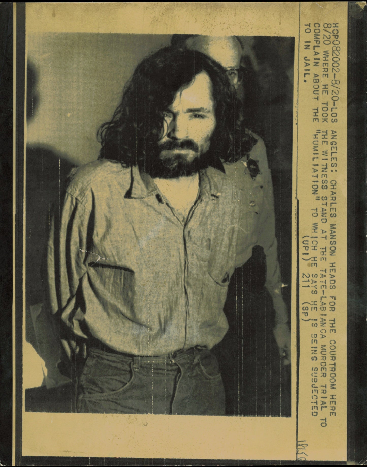 Large Charles Manson Press Photo File (135 vintage prints) Courtroom Crime murder Trial