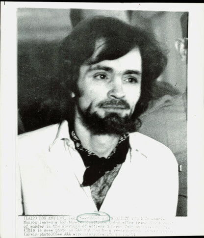 Large Charles Manson Press Photo File (135 vintage prints) Courtroom Crime murder Trial