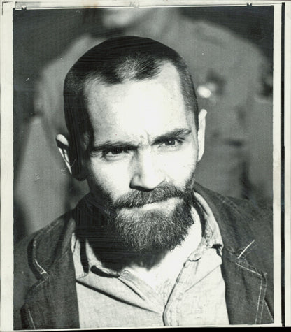 Large Charles Manson Press Photo File (135 vintage prints) Courtroom Crime murder Trial