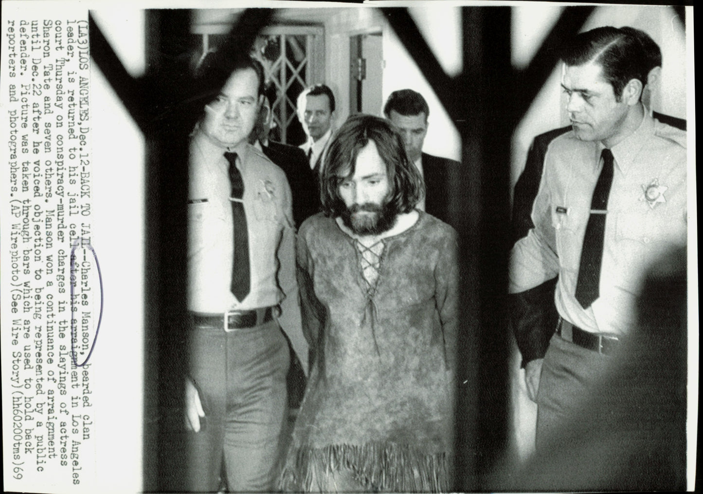 Large Charles Manson Press Photo File (135 vintage prints) Courtroom Crime murder Trial