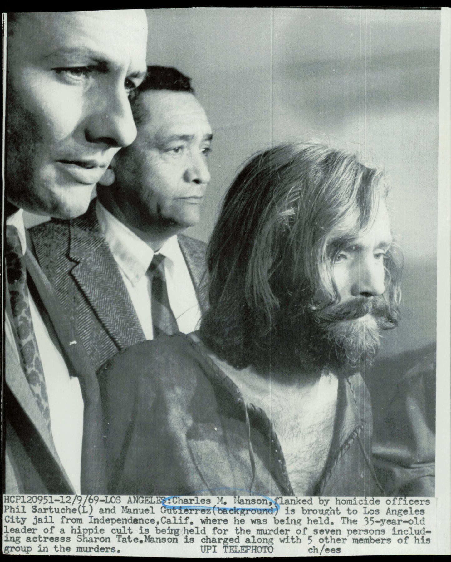 Large Charles Manson Press Photo File (135 vintage prints) Courtroom Crime murder Trial