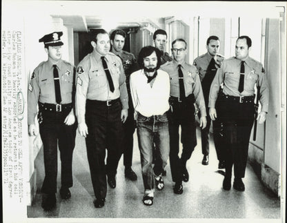 Large Charles Manson Press Photo File (135 vintage prints) Courtroom Crime murder Trial