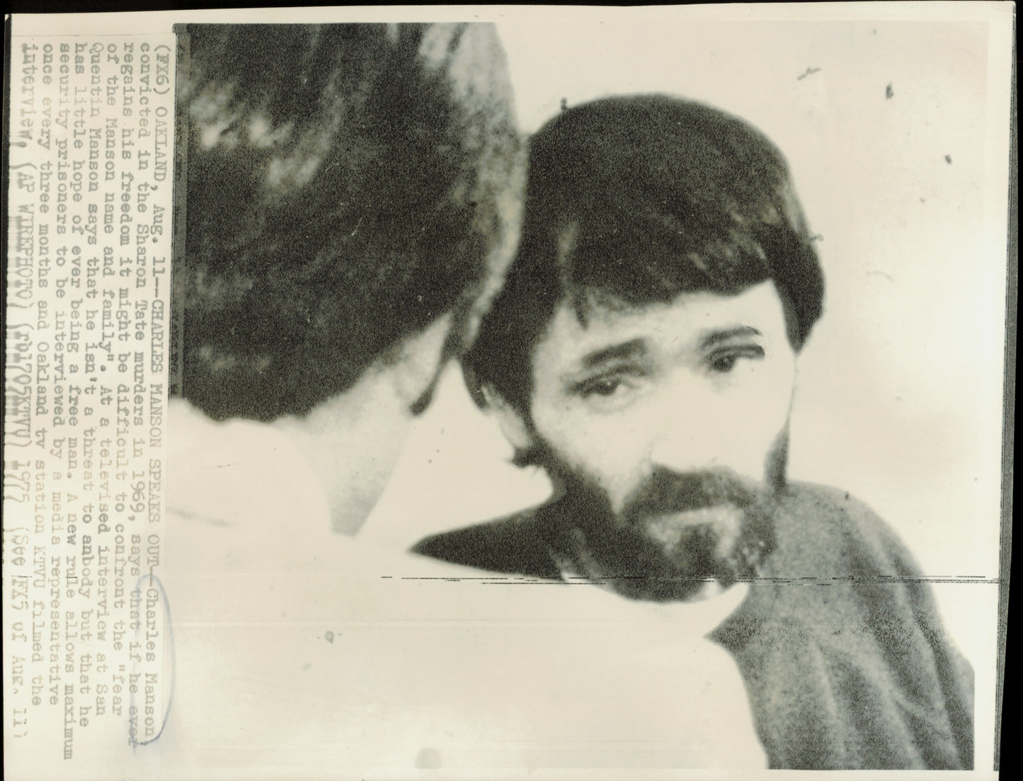 Large Charles Manson Press Photo File (135 vintage prints) Courtroom Crime murder Trial