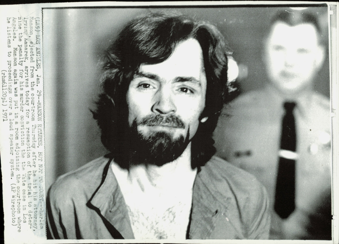 Large Charles Manson Press Photo File (135 vintage prints) Courtroom Crime murder Trial