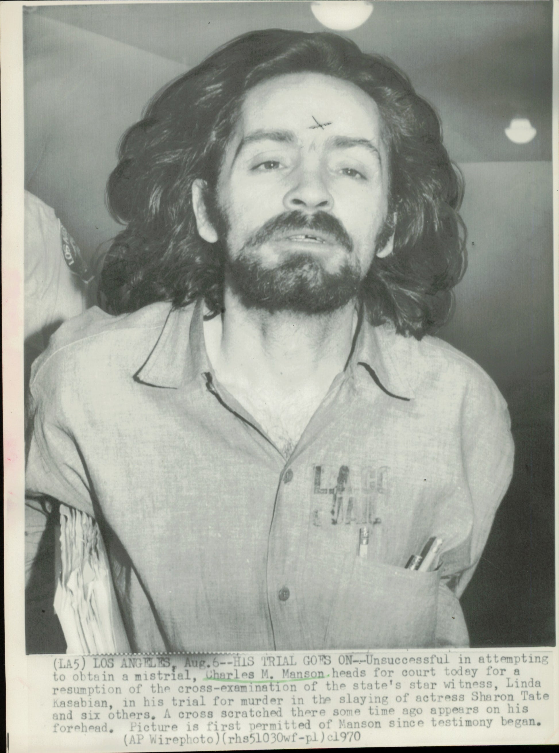 Large Charles Manson Press Photo File (135 vintage prints) Courtroom Crime murder Trial