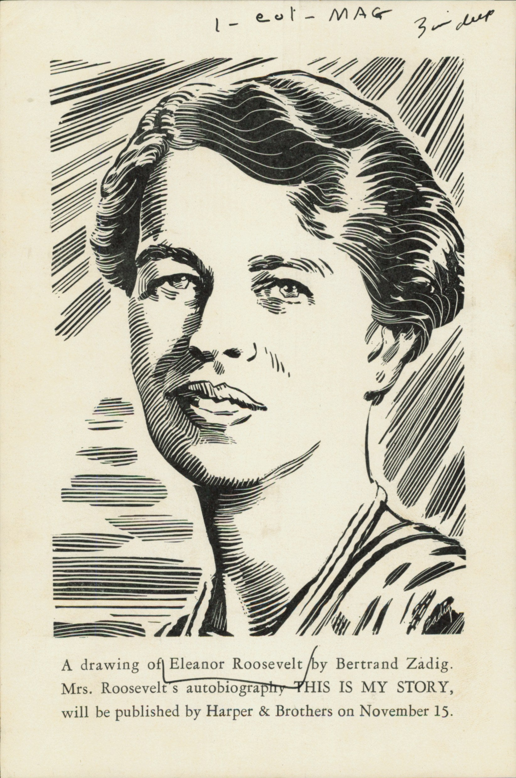 Eleanor Roosevelt Collection (36 prints + typed accounts) Politics