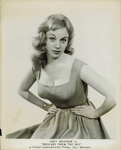 Judy Gringer Portraits by Spencer Hare (1958) (2 vintage prints) Hollywood Model Photographer Stamped