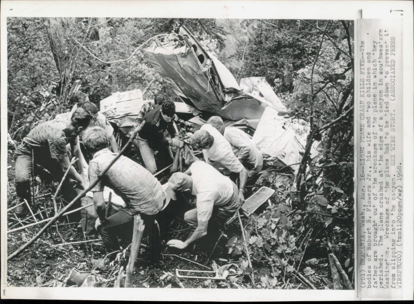 Washington State Aviation Accident collection (1948-1969) (37 vintage prints)