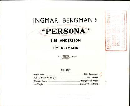 Ingmar Bergman "Persona" Pairing